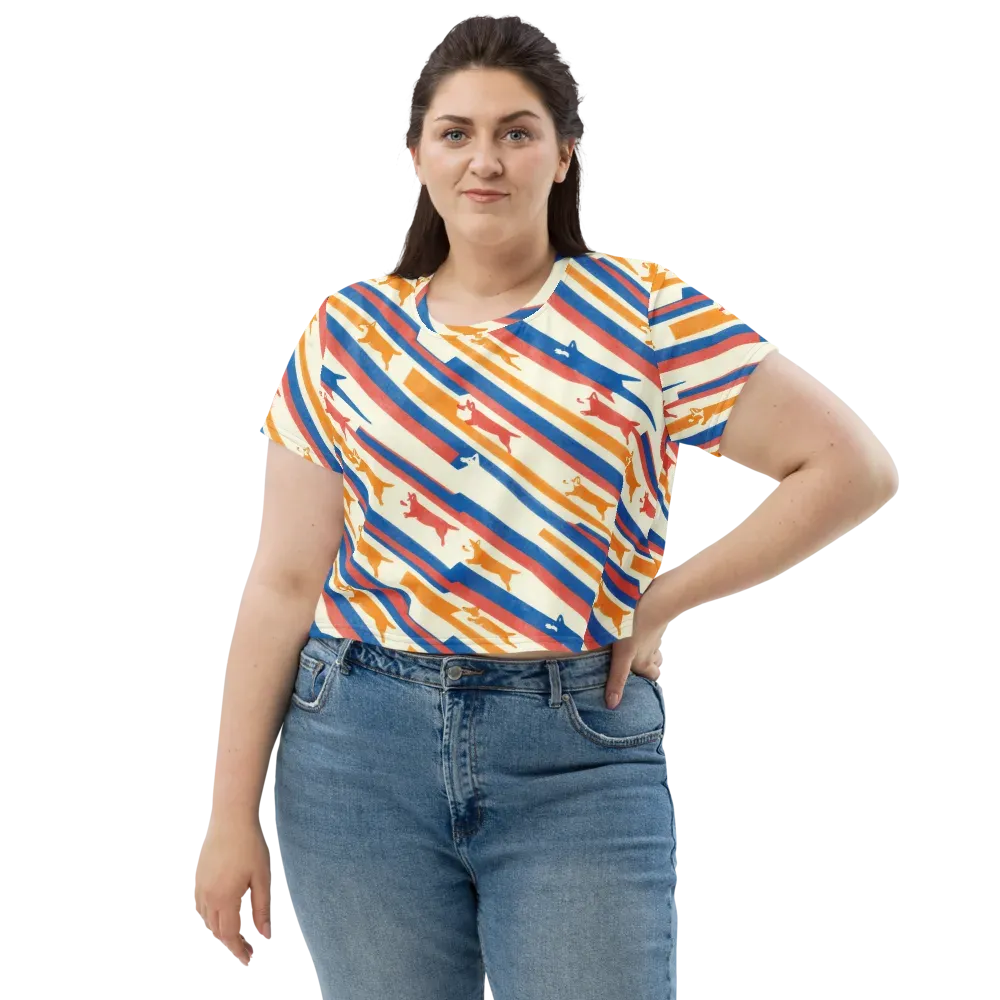 Canine Cadence on Crop Tee — Front