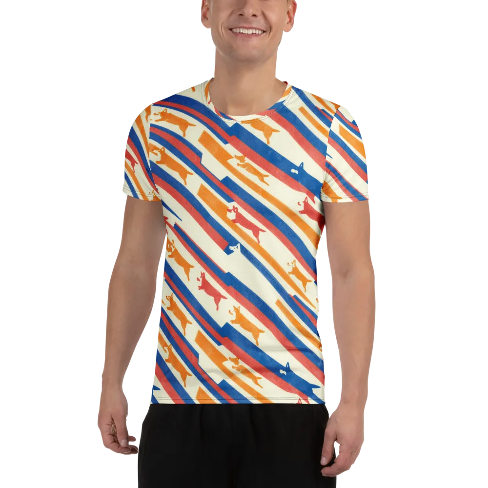 Canine Cadence on Men's Athletic T-Shirt — Front
