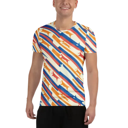 Canine Cadence on a Men's Athletic T-Shirt