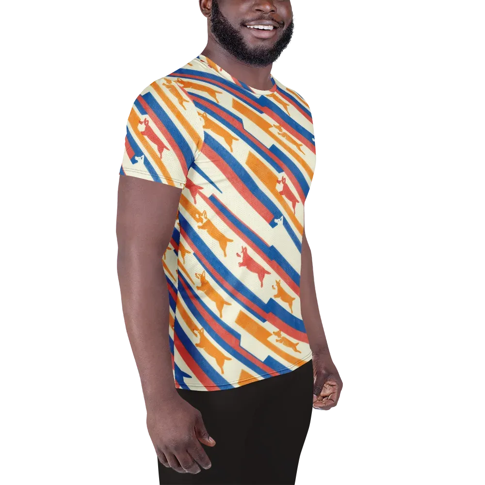 Canine Cadence on Men's Athletic T-Shirt — Right