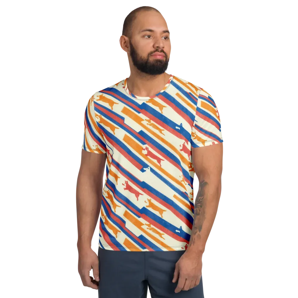 Canine Cadence on Men's Athletic T-Shirt — Front