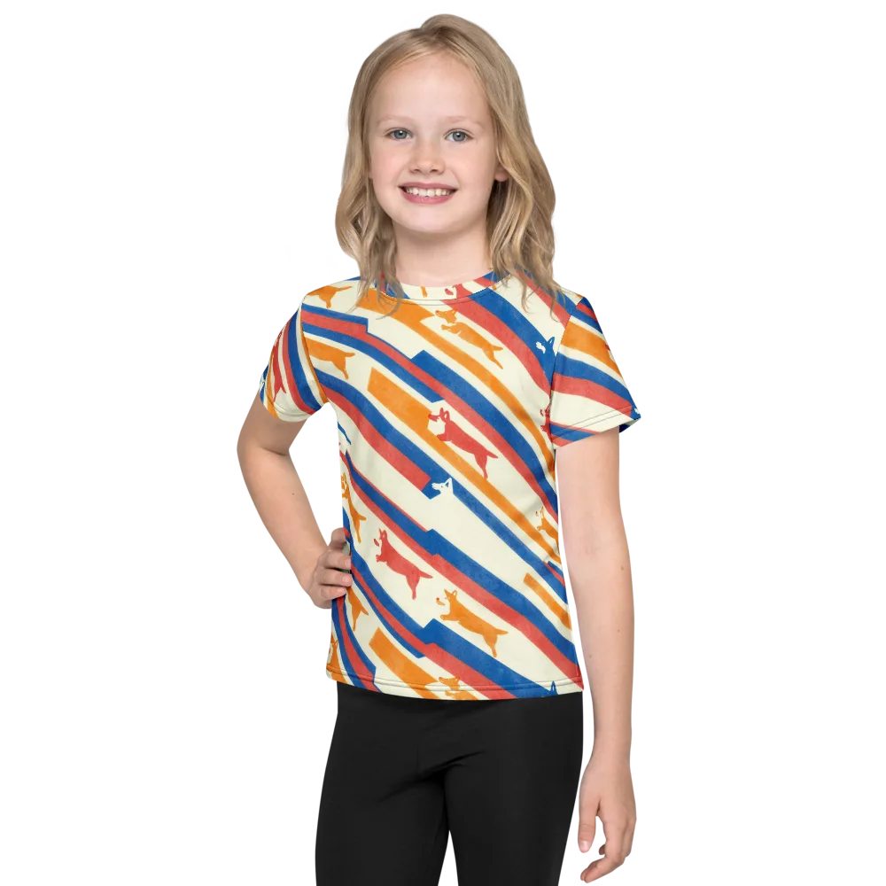 Canine Cadence on Kids Crew Neck T-Shirt — Front