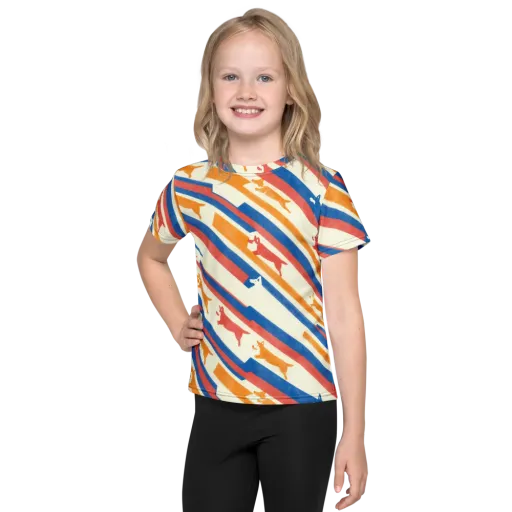 Canine Cadence on a Kids Crew Neck T-Shirt