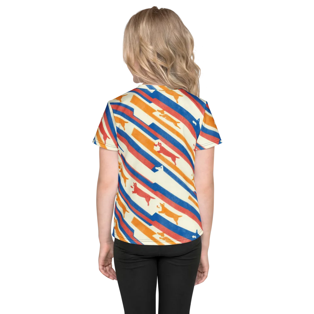 Canine Cadence on Kids Crew Neck T-Shirt — Back