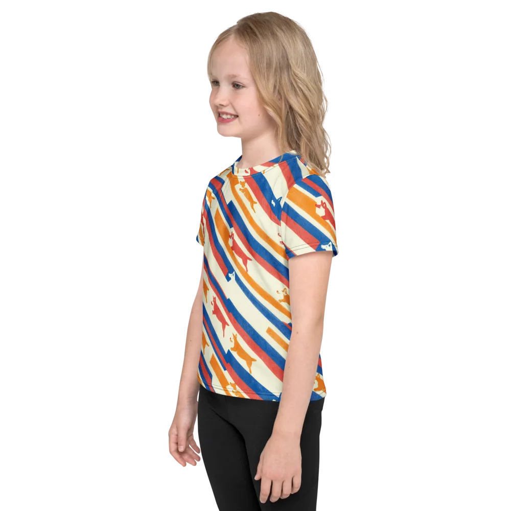 Canine Cadence on Kids Crew Neck T-Shirt — Left