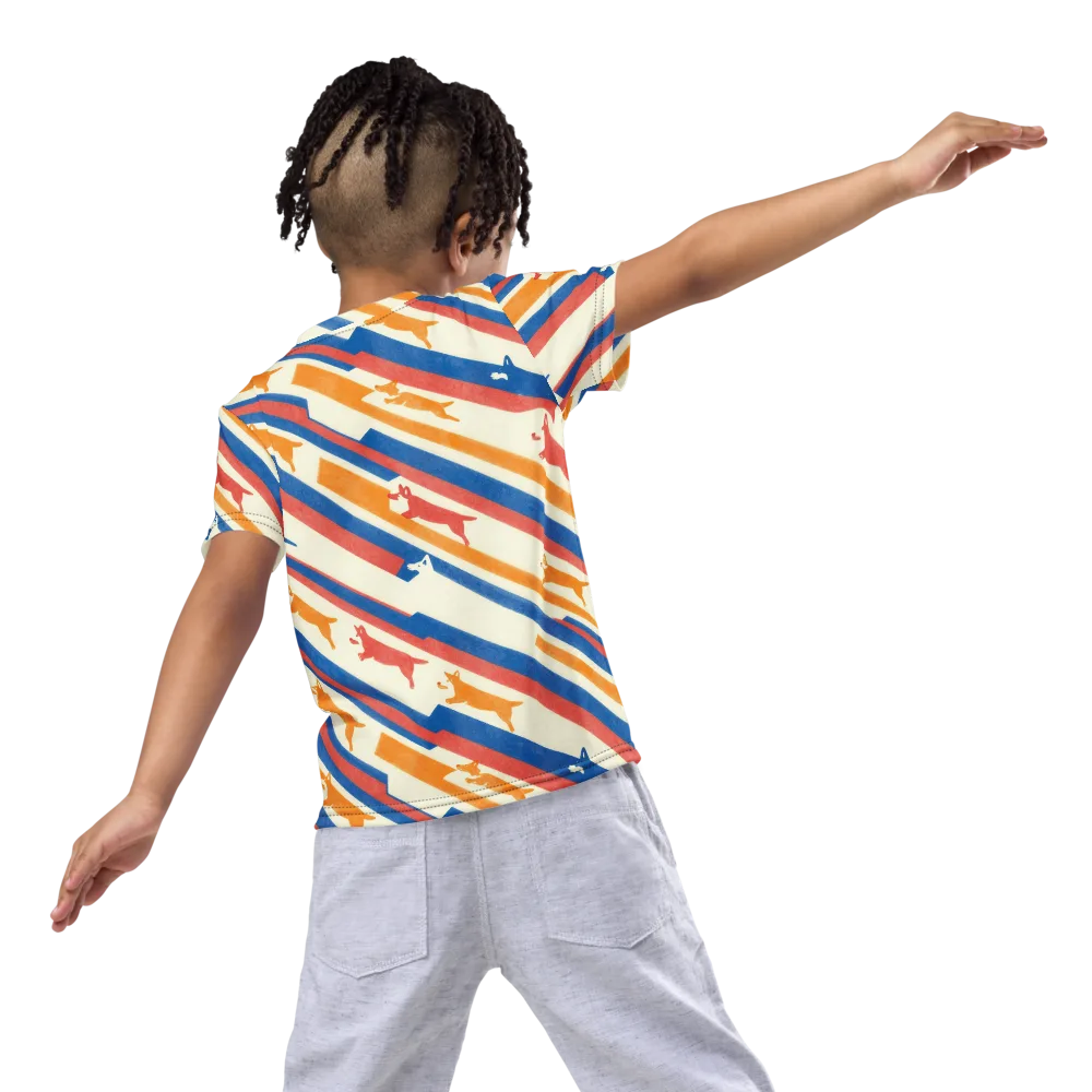 Canine Cadence on Kids Crew Neck T-Shirt — Back
