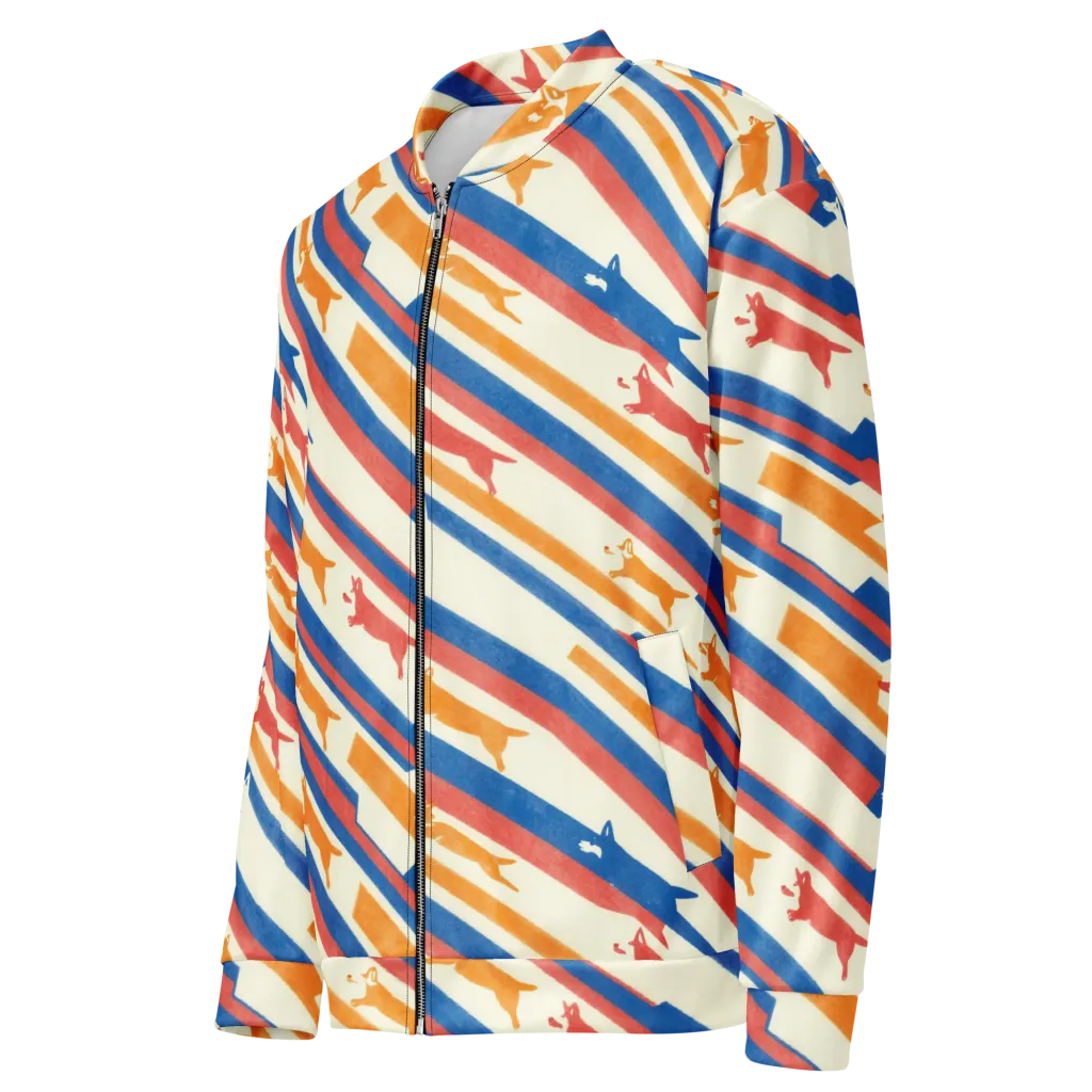 Canine Cadence on Bomber Jacket — Left Front