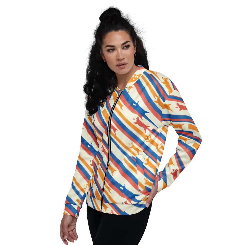 Canine Cadence on Bomber Jacket — Left