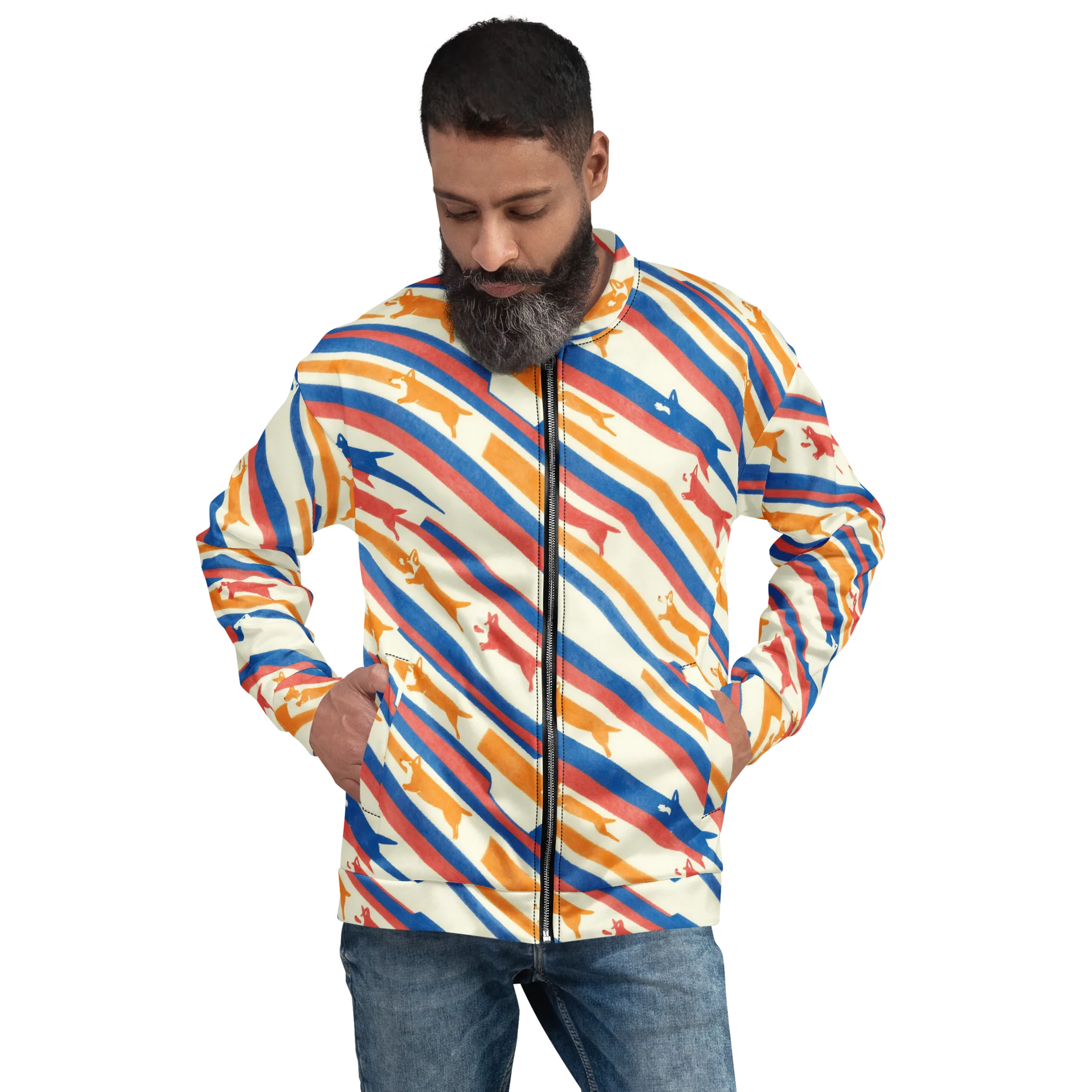 Canine Cadence on Bomber Jacket — Front