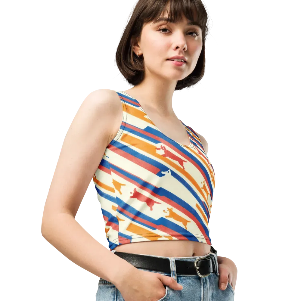 Canine Cadence on Crop Top — Right Front