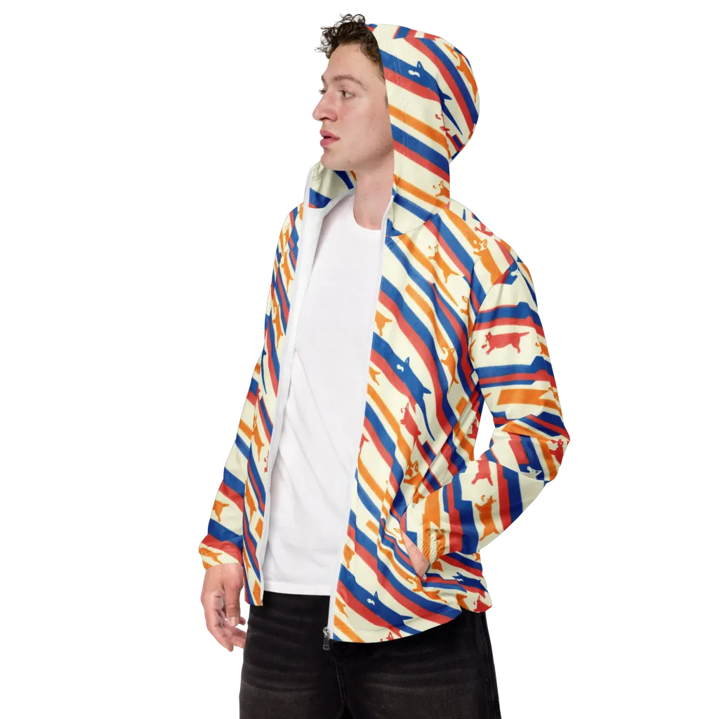 Canine Cadence on Men's Windbreaker — Left Front