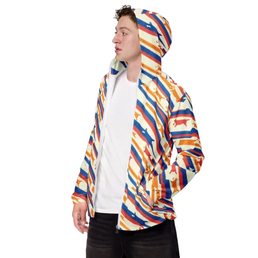 Canine Cadence on a Men's Windbreaker