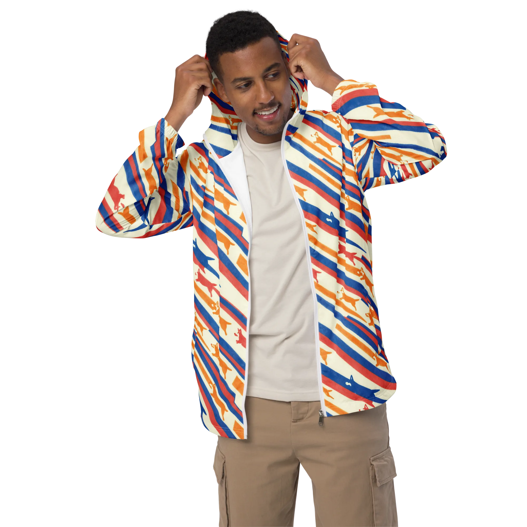 Canine Cadence on Men's Windbreaker — Front