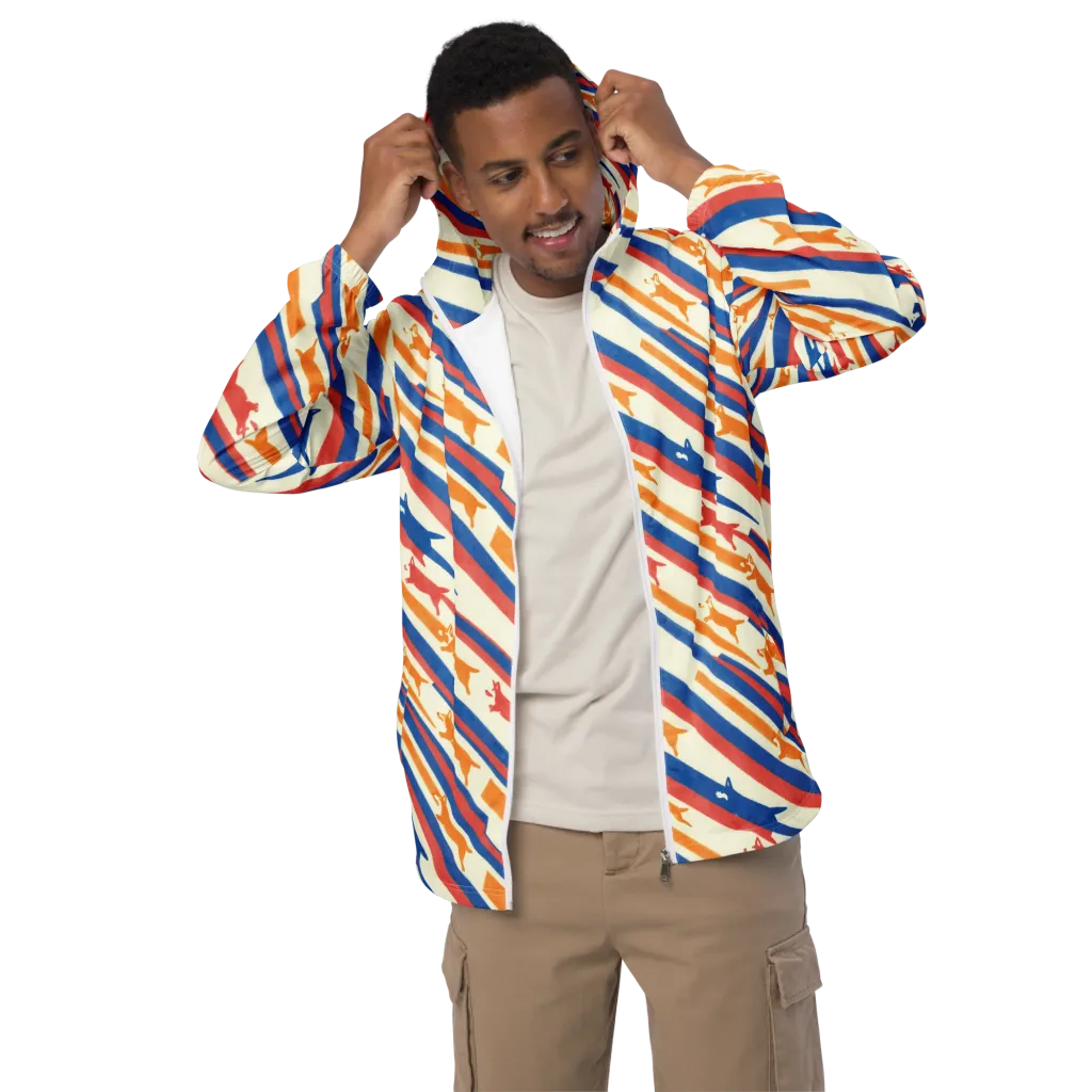 Canine Cadence on Men's Windbreaker — Front