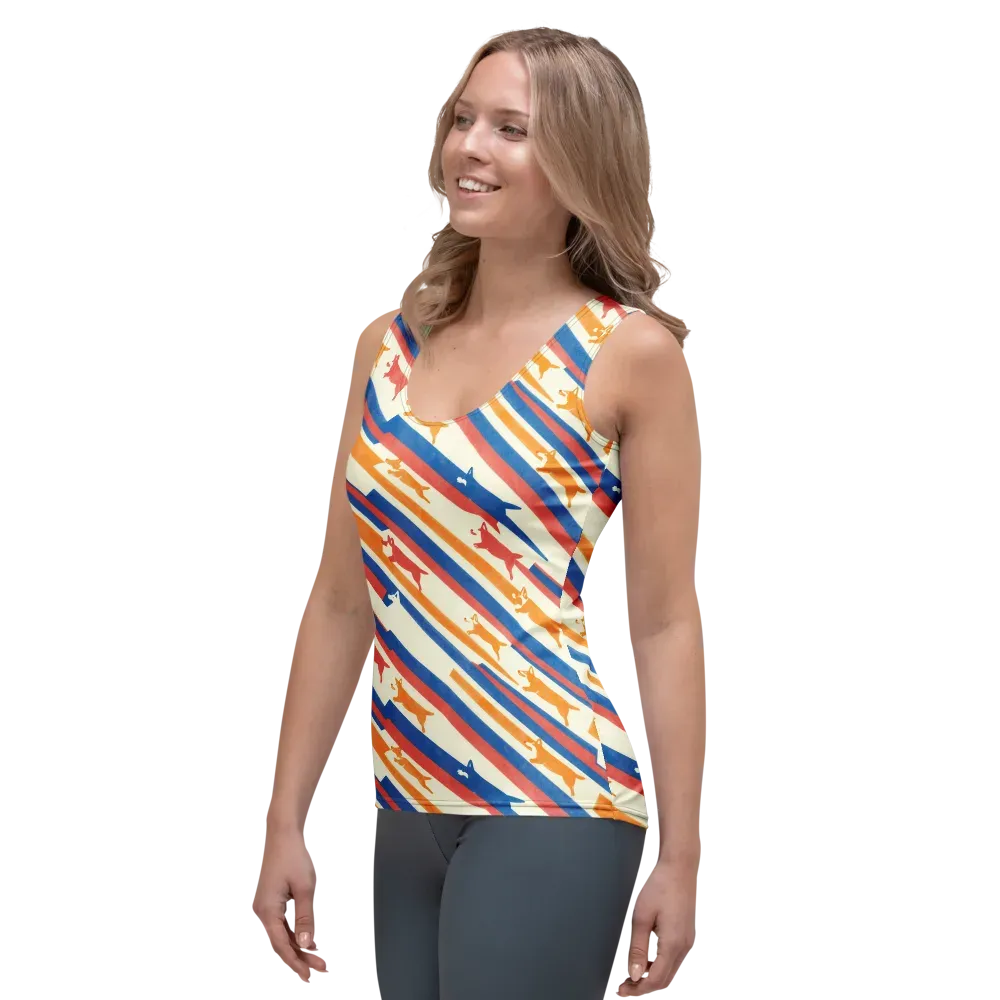 Canine Cadence on Women's Tank Top — Left Front