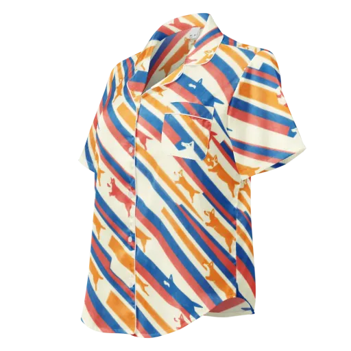 Canine Cadence on a Women's Short Sleeve Pajama Top
