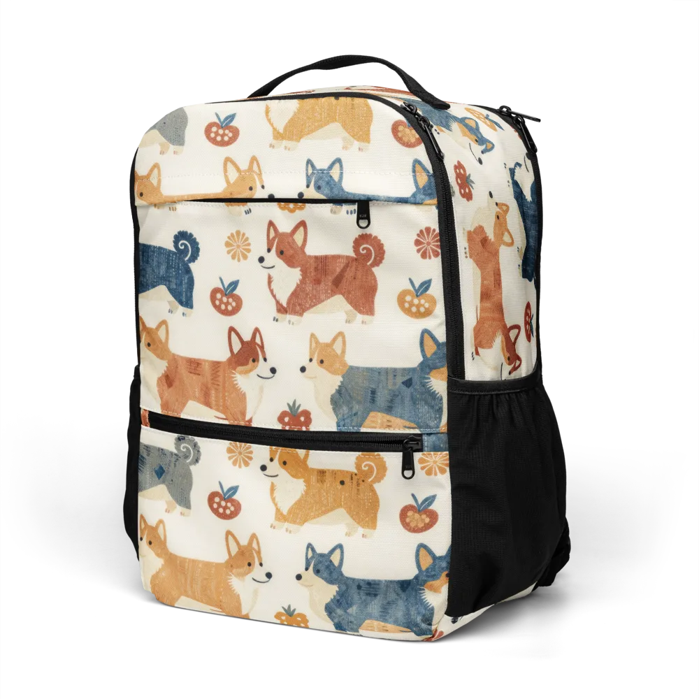 Foxfire Corgis on Utility Backpack — Left Front