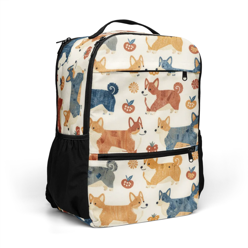 Foxfire Corgis on Utility Backpack — Right Front