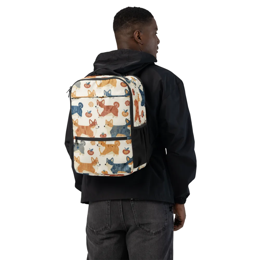 Foxfire Corgis on Utility Backpack — Back
