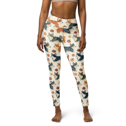 Foxfire Corgis on a Yoga Leggings