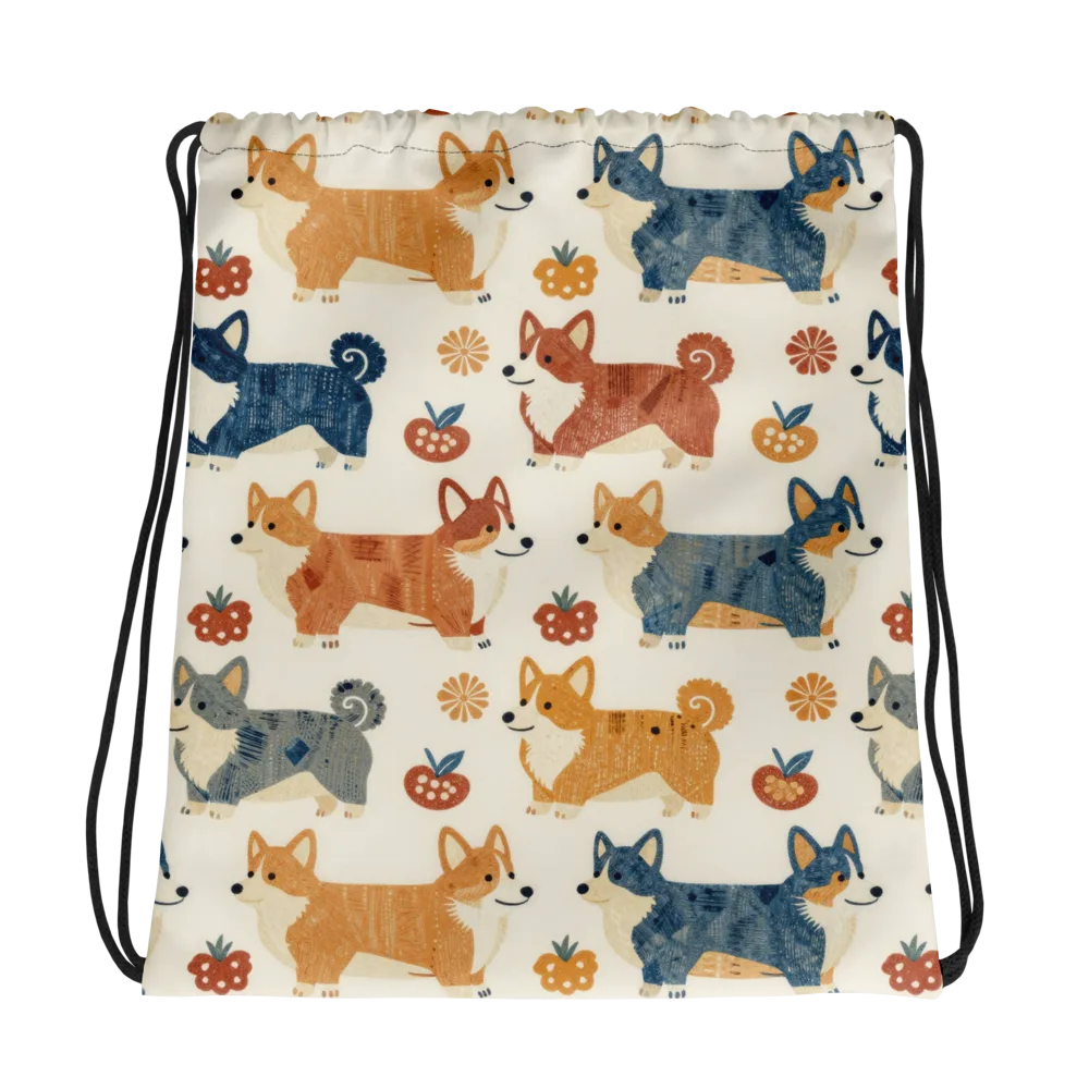 Foxfire Corgis on Drawstring Bag — Photo