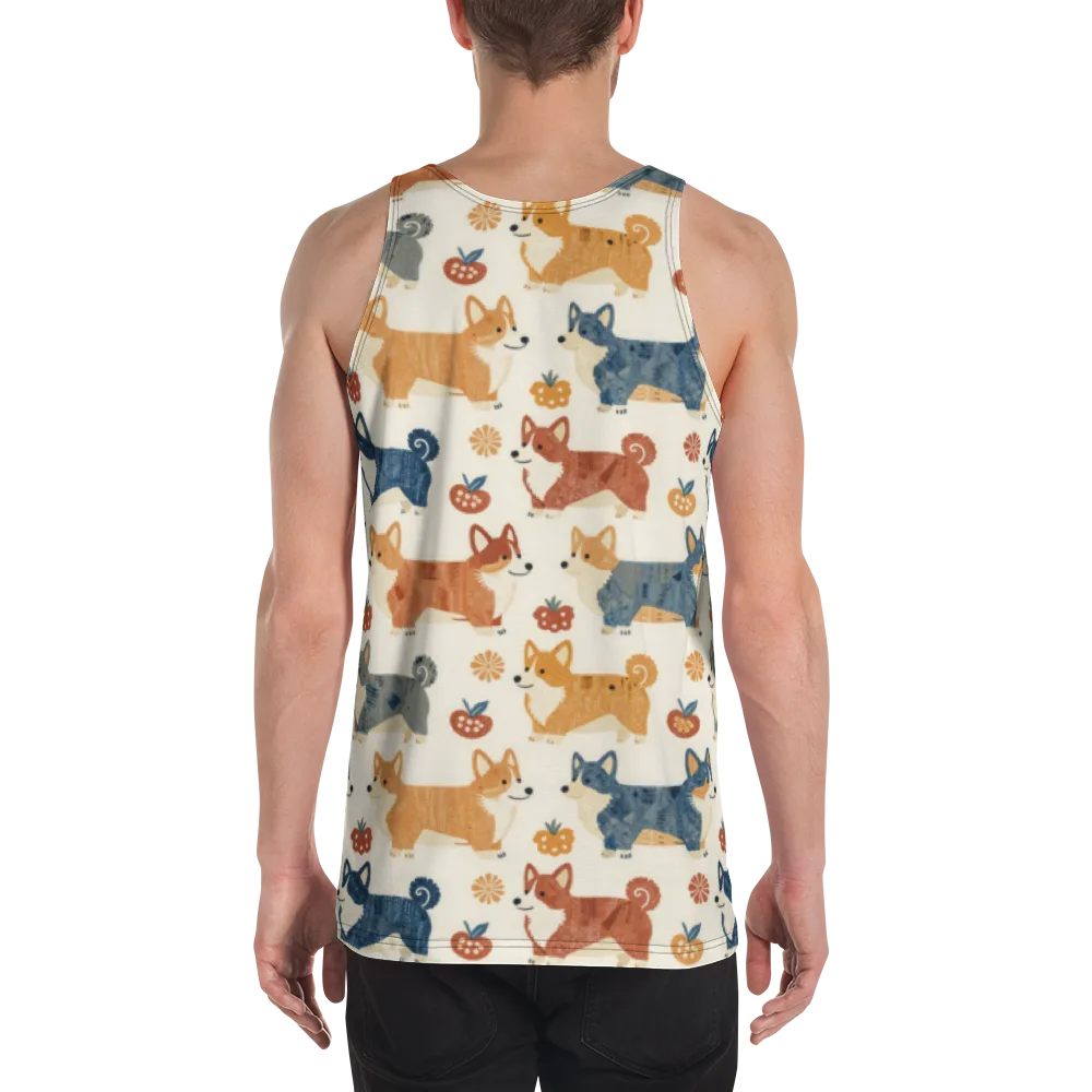 Foxfire Corgis on Men's Tank Top — Back