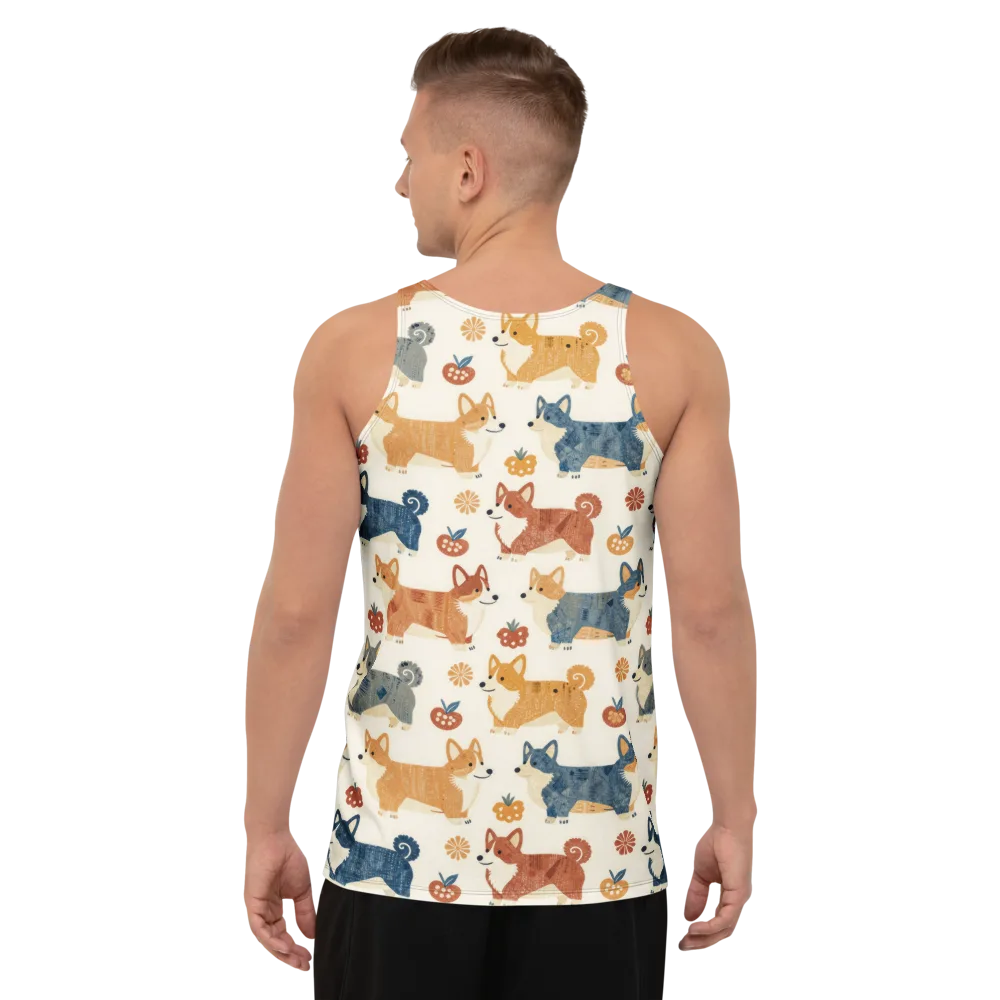 Foxfire Corgis on Men's Tank Top — Back