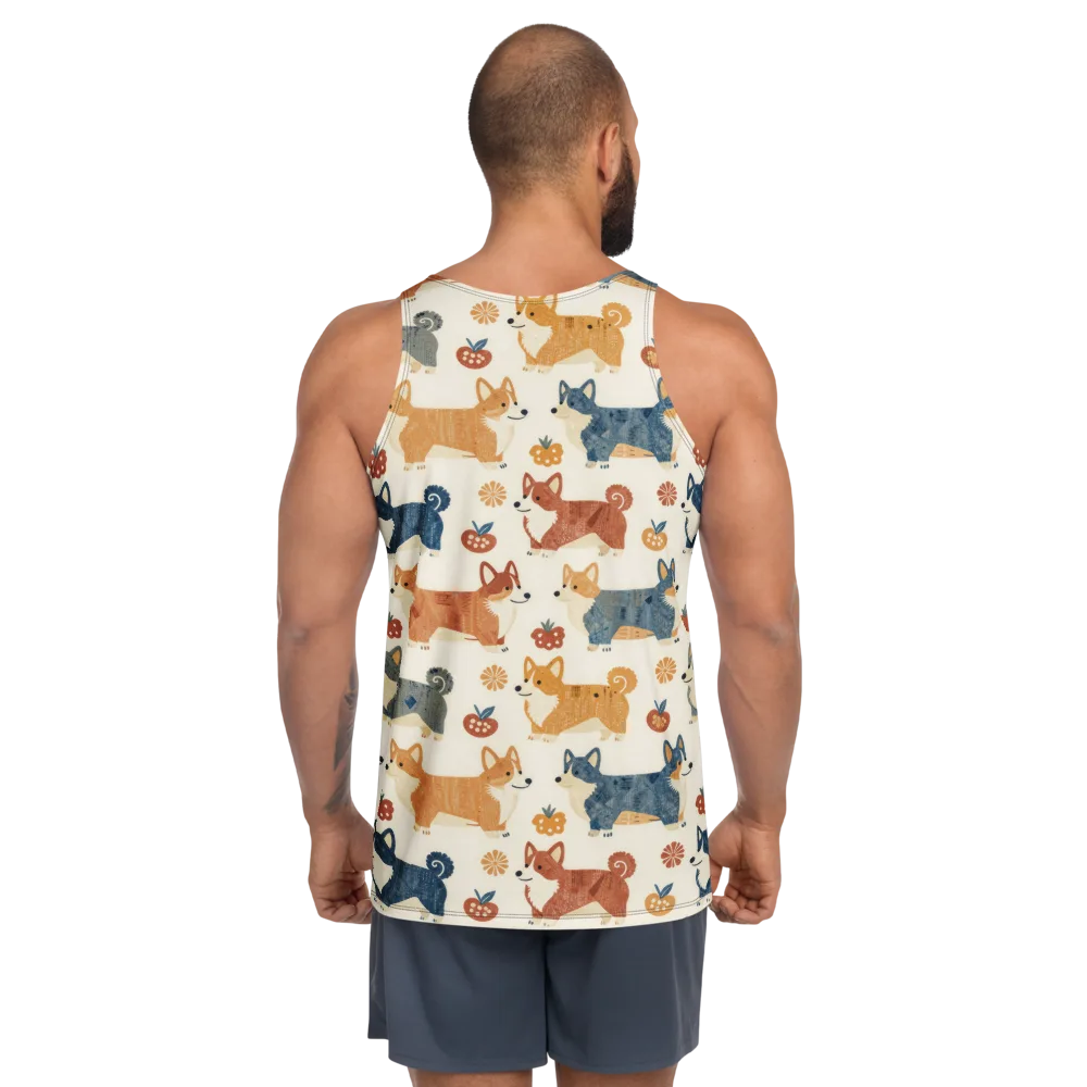Foxfire Corgis on Men's Tank Top — Back