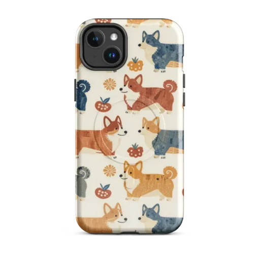 Foxfire Corgis on a MagSafe Tough Case for iPhone®