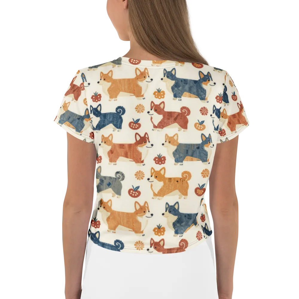 Foxfire Corgis on Crop Tee — Back