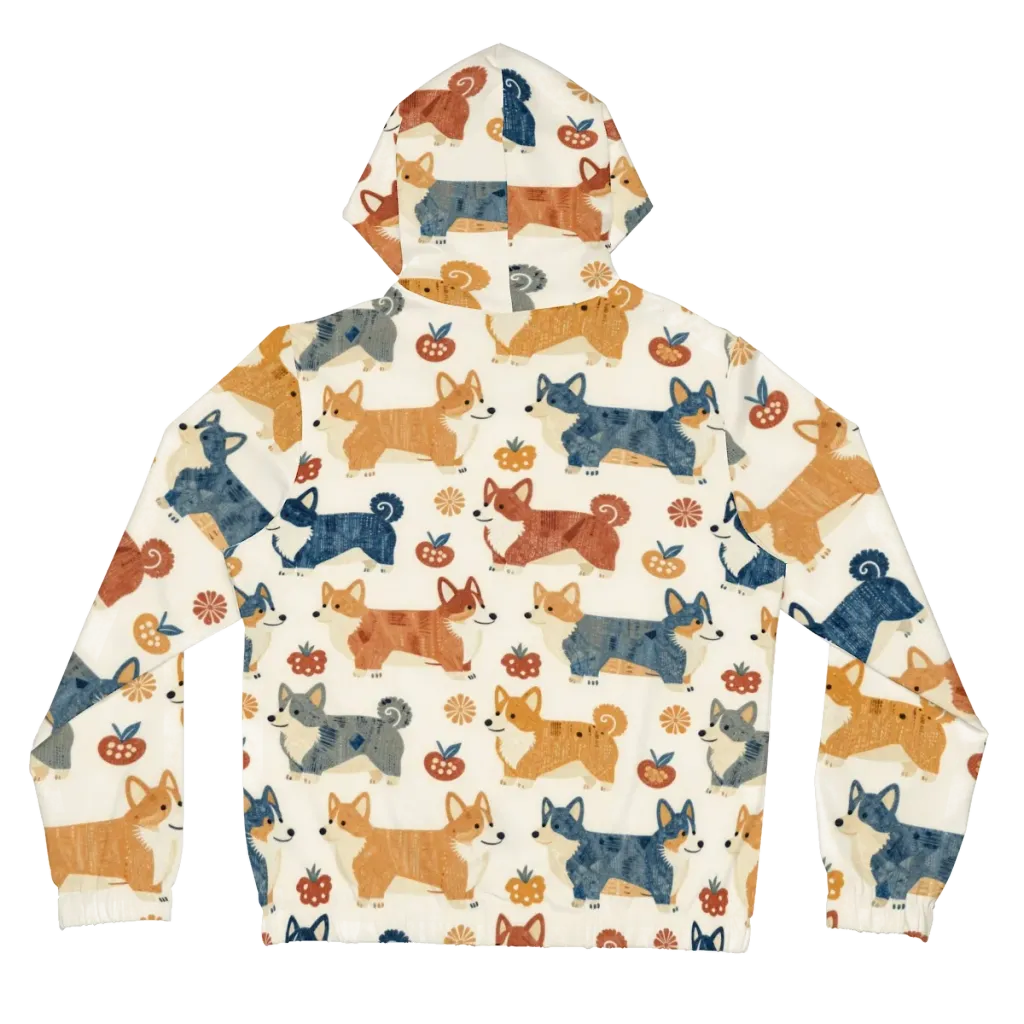 Foxfire Corgis on Women's Full-Zip Hoodie — Back