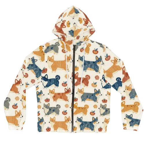 Foxfire Corgis on a Women's Full-Zip Hoodie