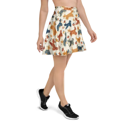 Foxfire Corgis on a Skater Skirt