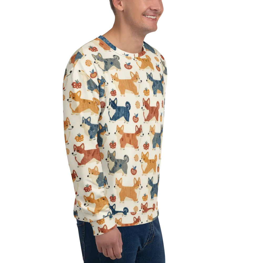 Foxfire Corgis on Sweatshirt — Right Front
