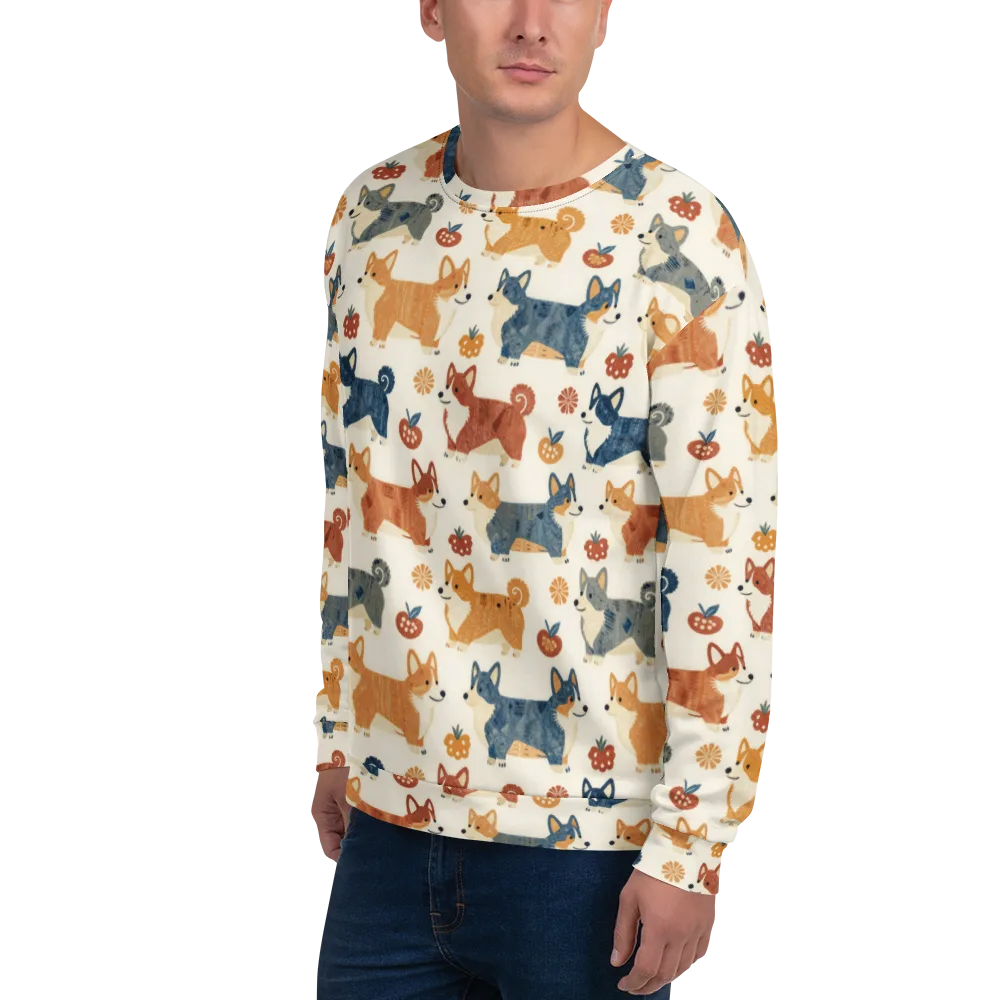 Foxfire Corgis on Sweatshirt — Left Front