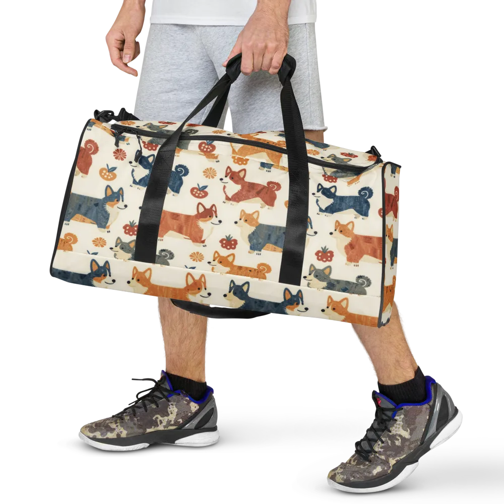Foxfire Corgis on Duffle Bag — Front