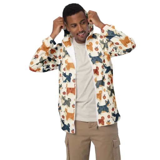 Foxfire Corgis on a Men's Windbreaker