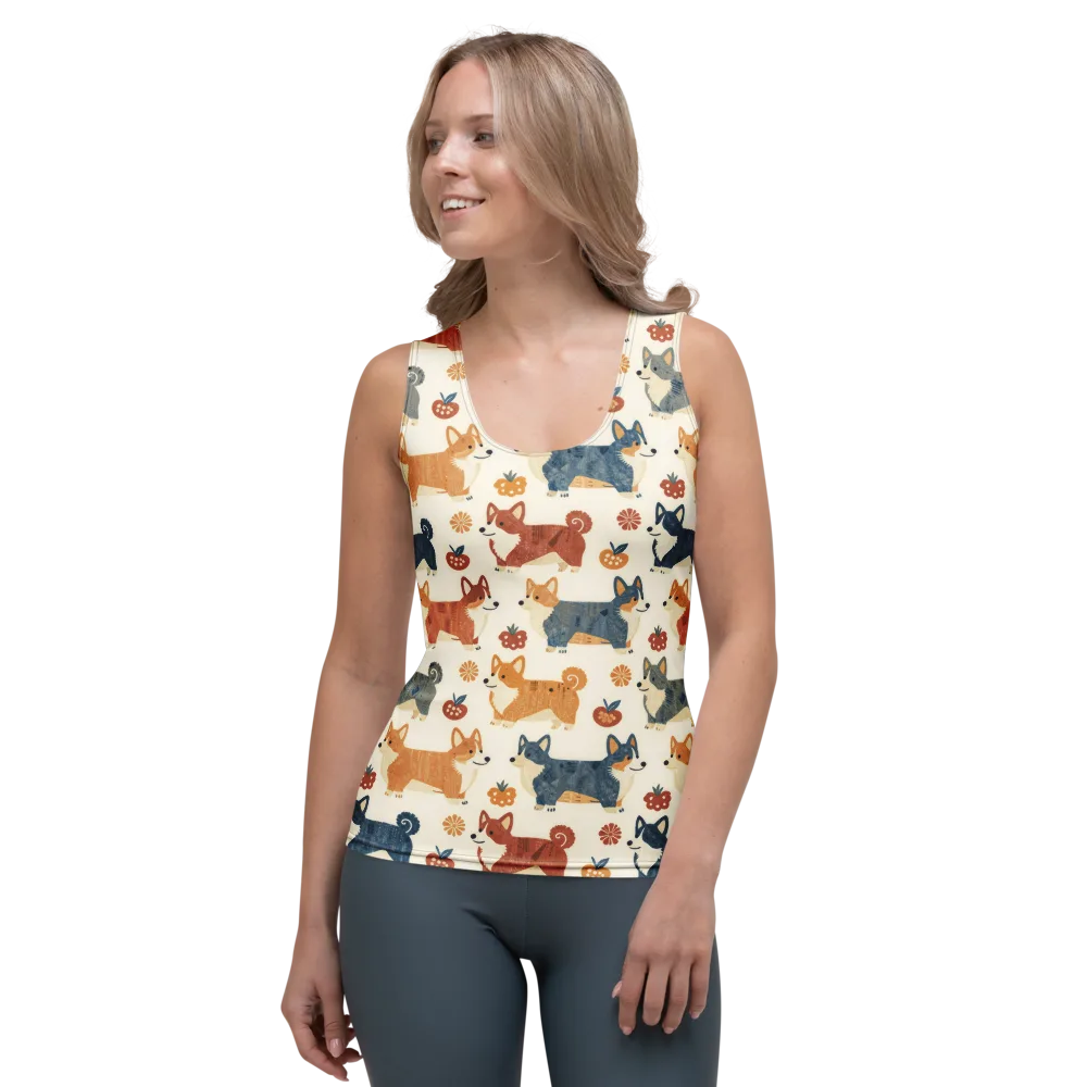 Foxfire Corgis on Women's Tank Top — Front