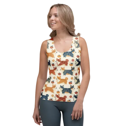 Foxfire Corgis on a Women's Tank Top