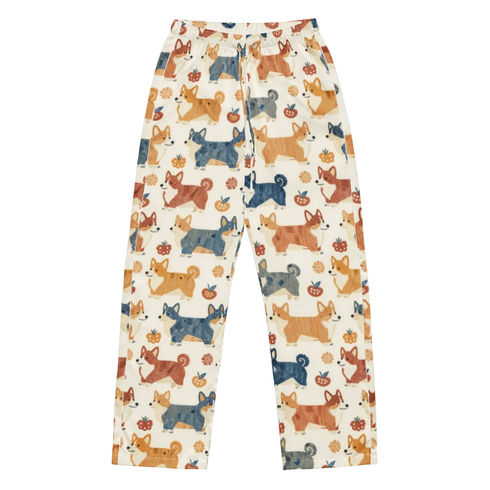 Foxfire Corgis on Women's Pajama Pants — Front