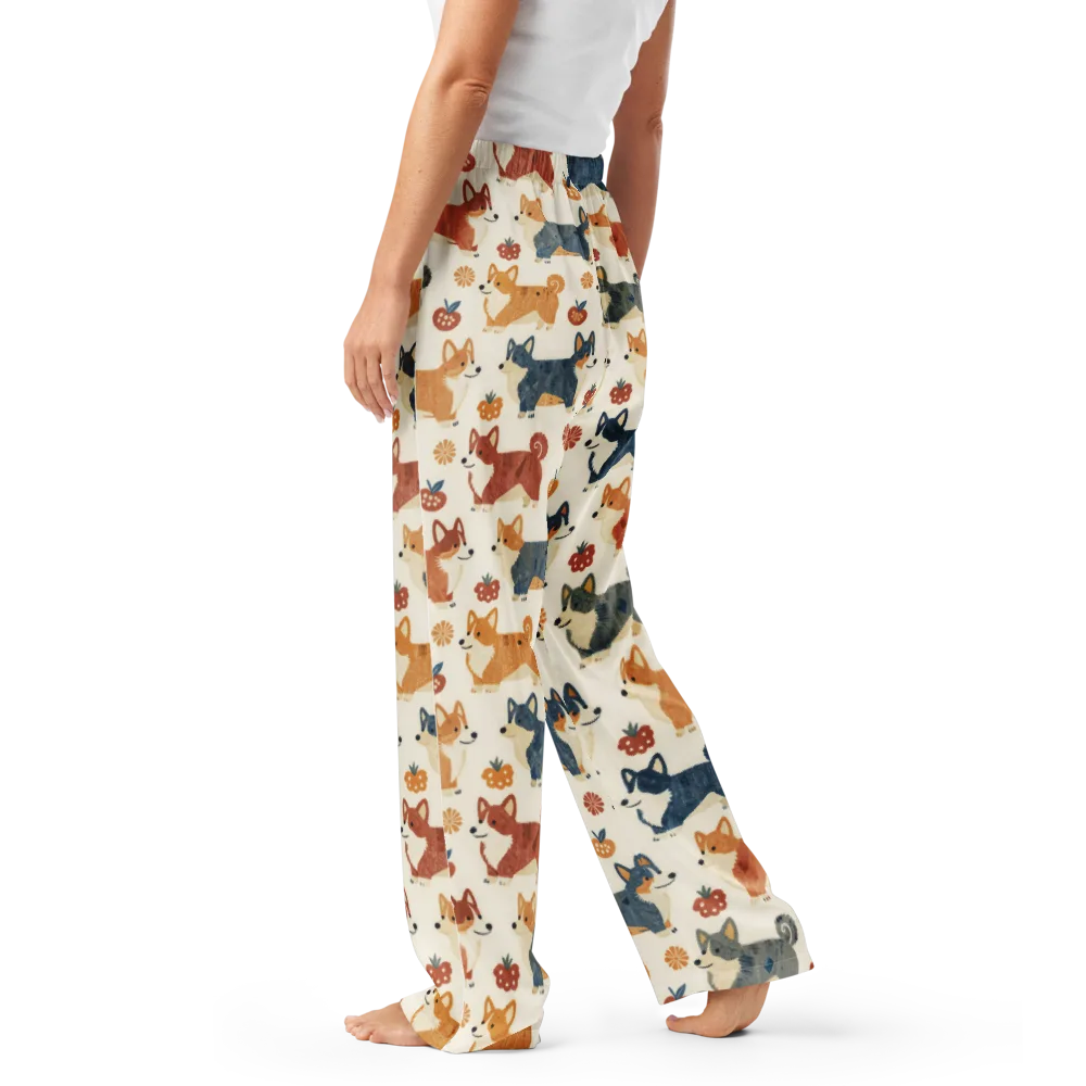 Foxfire Corgis on Women's Pajama Pants — Left