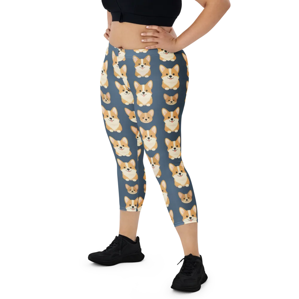 The Corgi Collective on Capri Leggings — Front