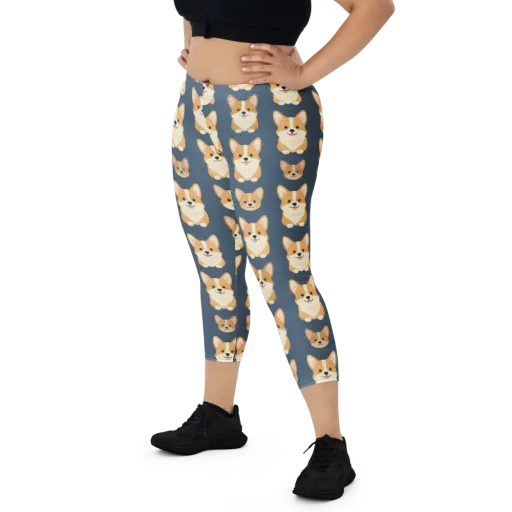 The Corgi Collective on a Capri Leggings