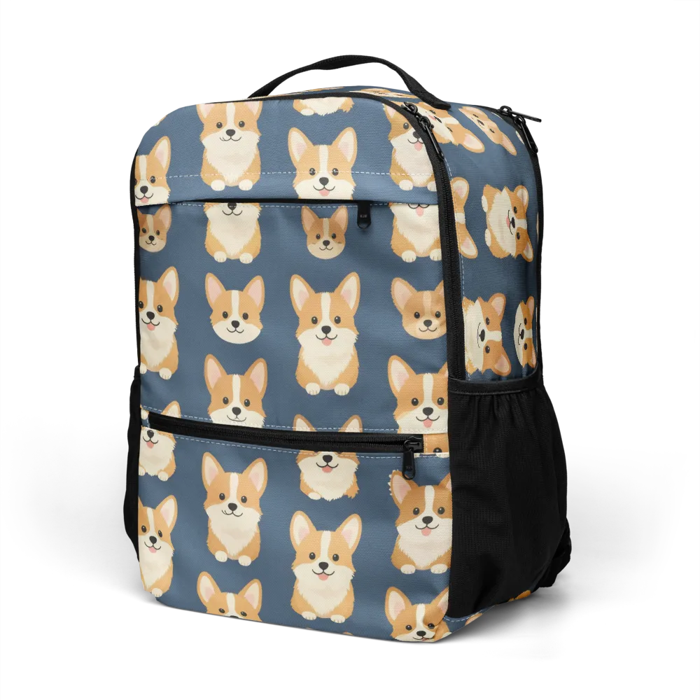 The Corgi Collective on Utility Backpack — Left Front