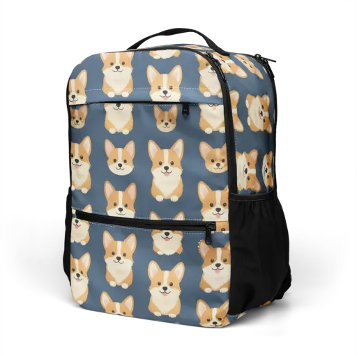 The Corgi Collective on a Utility Backpack