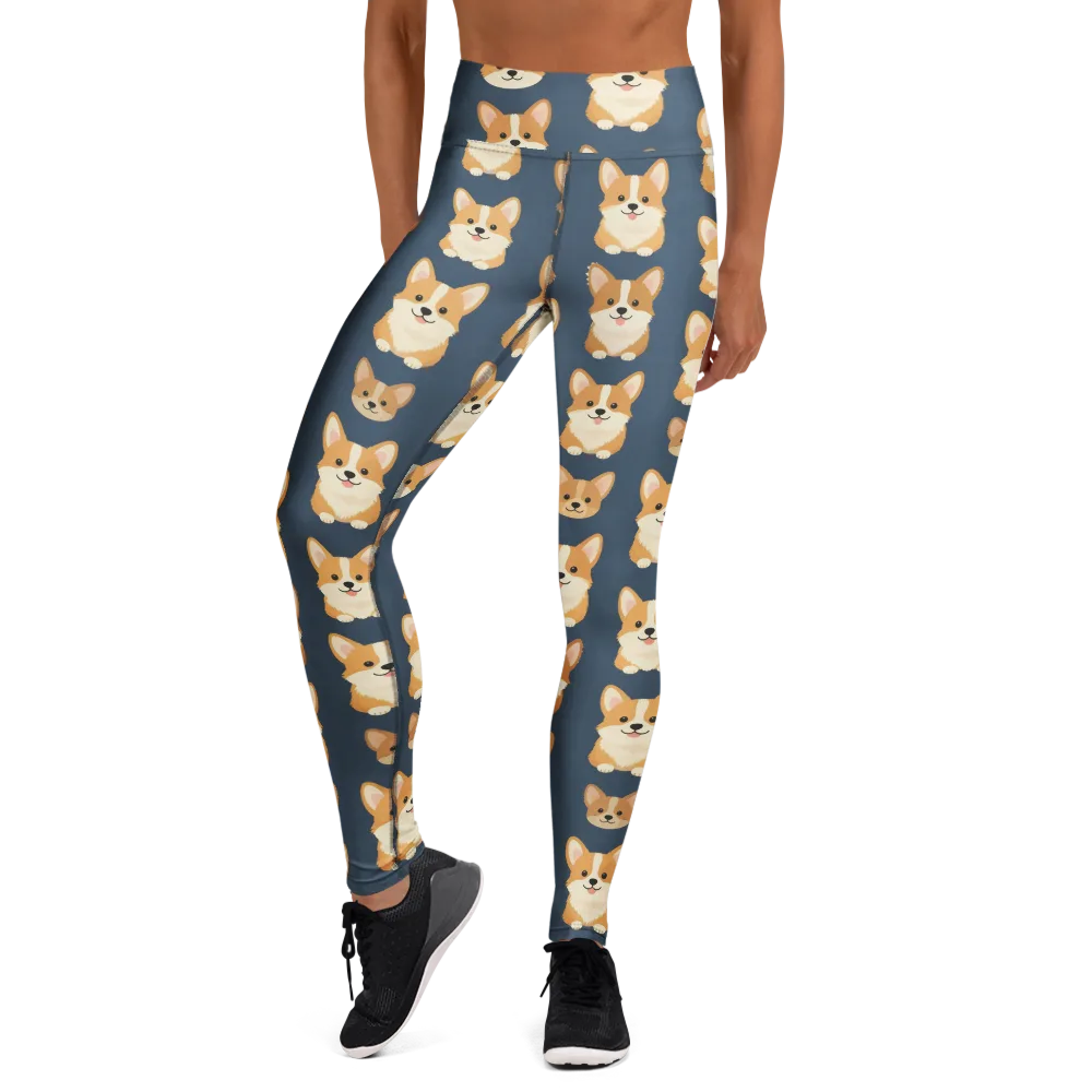 The Corgi Collective on Yoga Leggings — Front