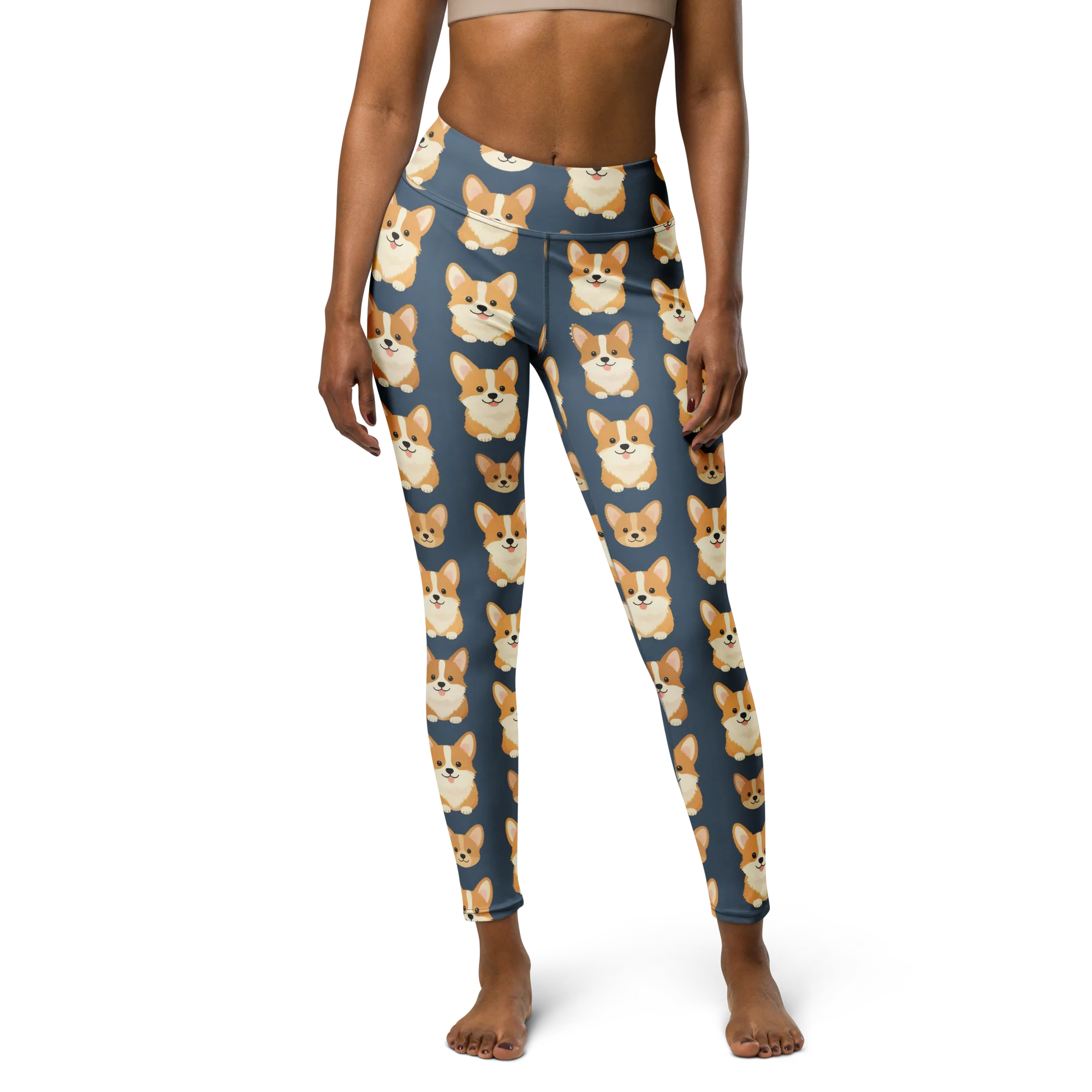 The Corgi Collective on Yoga Leggings — Front