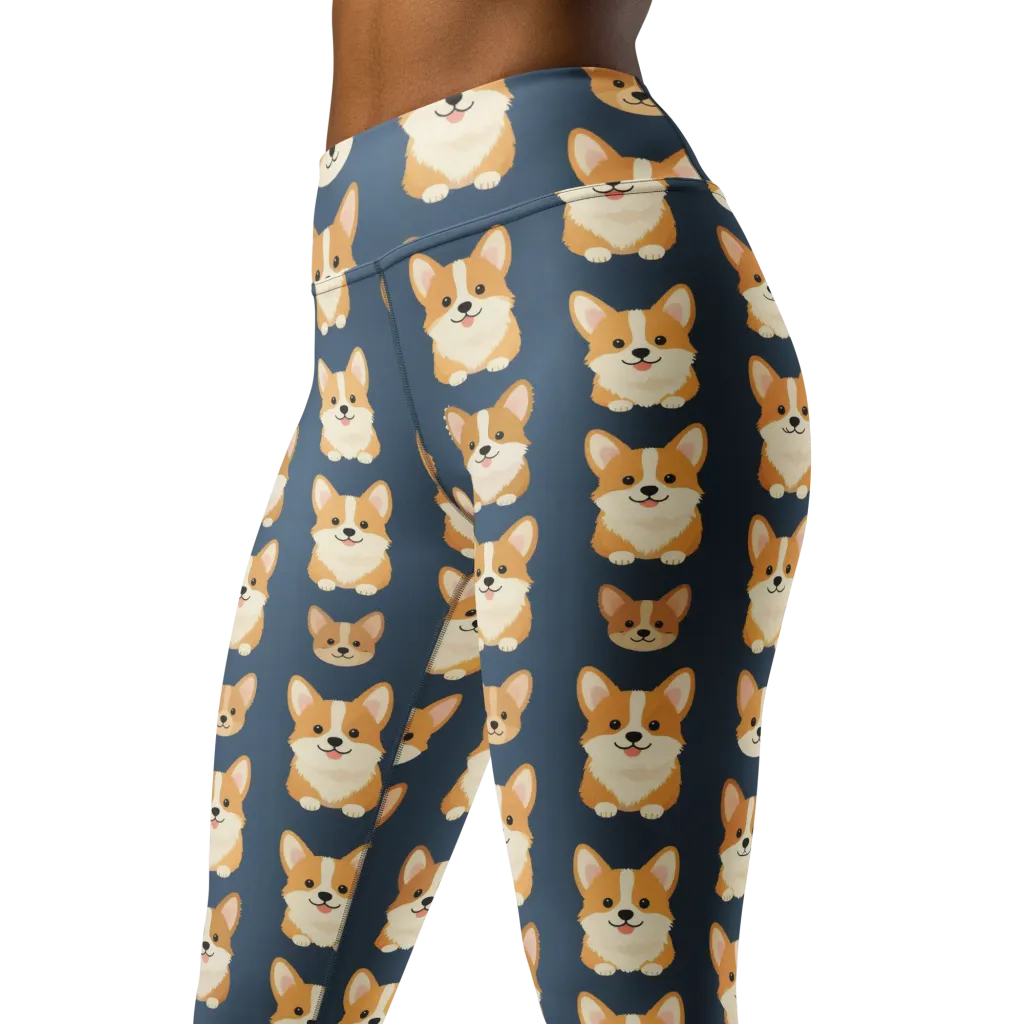 The Corgi Collective on Yoga Leggings — Left Front
