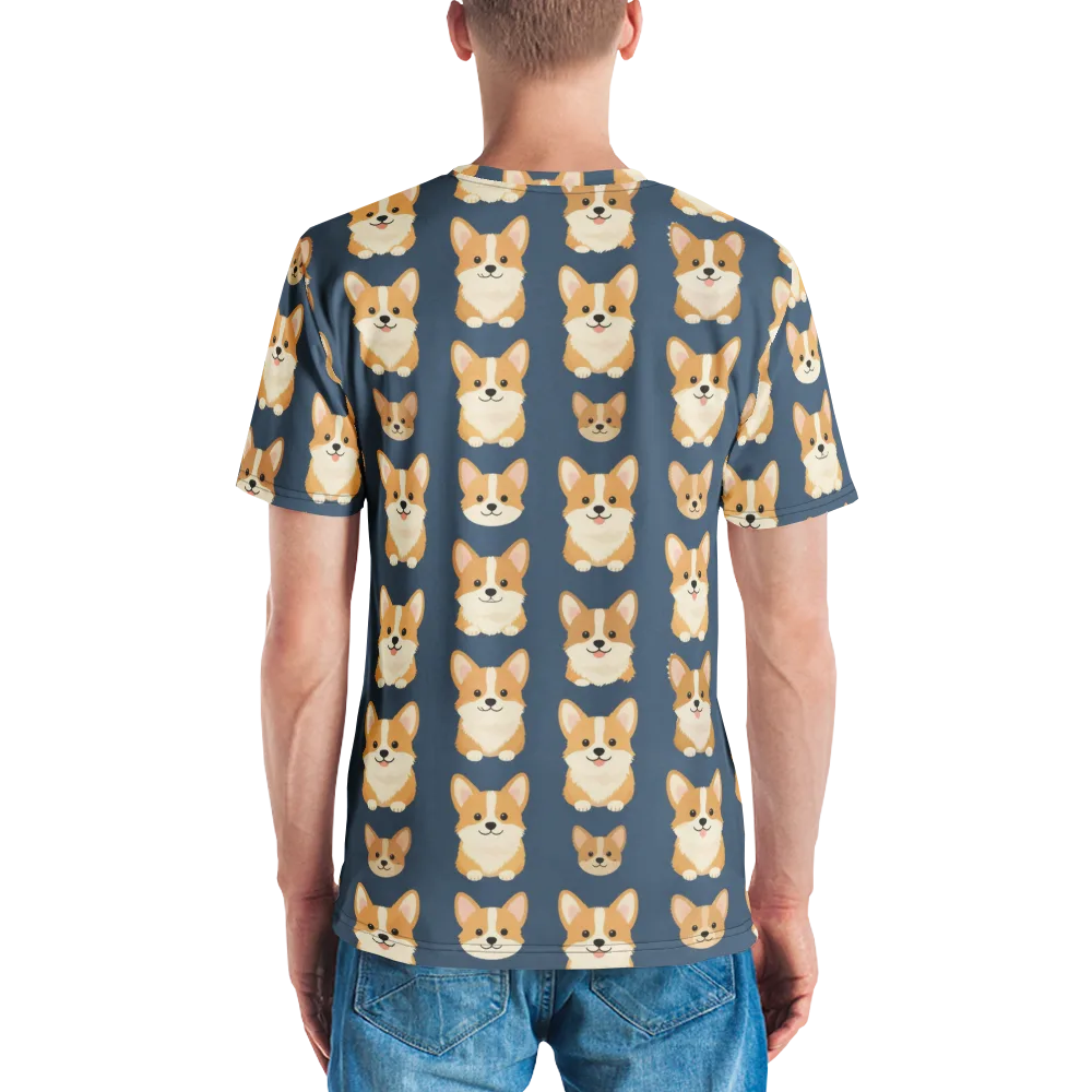 The Corgi Collective on Men's Crew Neck T-Shirt — Back