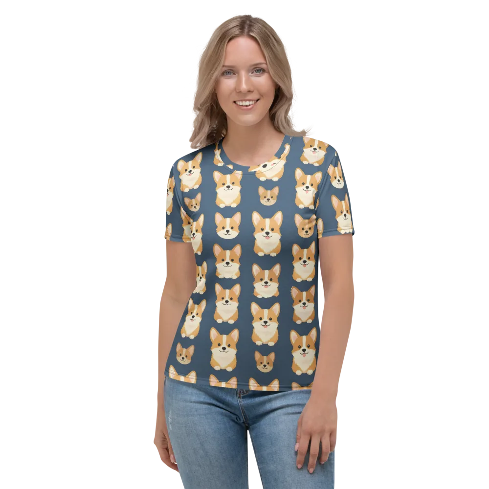 The Corgi Collective on Women's Crew Neck T-Shirt — Front